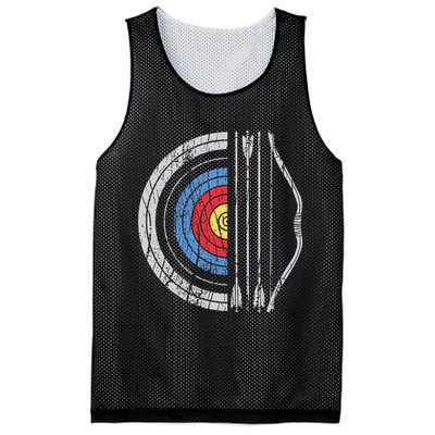 Archery Target Bow And Arrow Archer Retro Vintage Mesh Reversible Basketball Jersey Tank