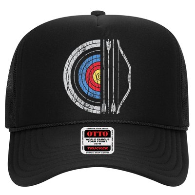 Archery Target Bow And Arrow Archer Retro Vintage Trucker Hat