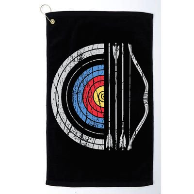 Archery Target Bow And Arrow Archer Retro Vintage Golf Towel