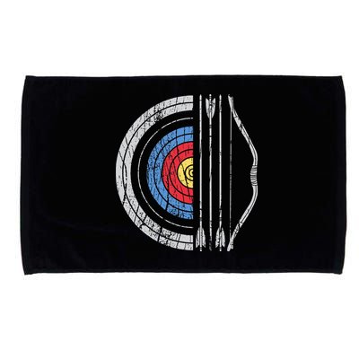 Archery Target Bow And Arrow Archer Retro Vintage Microfiber Hand Towel