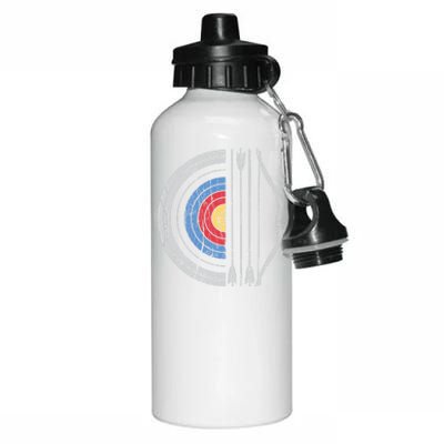 Archery Target Bow And Arrow Archer Retro Vintage Gift Aluminum Water Bottle