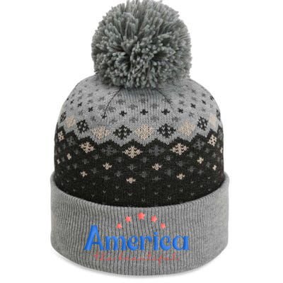 America The Beautiful 4th Of July Star The Baniff Cuffed Pom Beanie