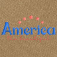 America The Beautiful 4th Of July Star Cotton Canvas Backpack