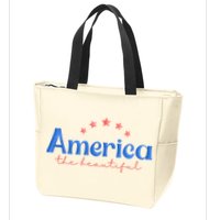 America The Beautiful 4th Of July Star Zip Tote Bag