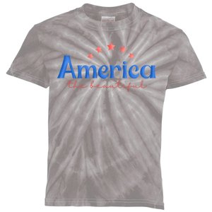 America The Beautiful 4th Of July Star Kids Tie-Dye T-Shirt