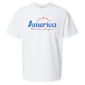 America The Beautiful 4th Of July Star Sueded Cloud Jersey T-Shirt