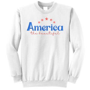 America The Beautiful 4th Of July Star Sweatshirt