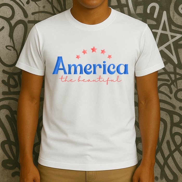 America The Beautiful 4th Of July Star T-Shirt