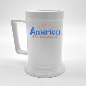 America The Beautiful 4th Of July Star Beer Stein