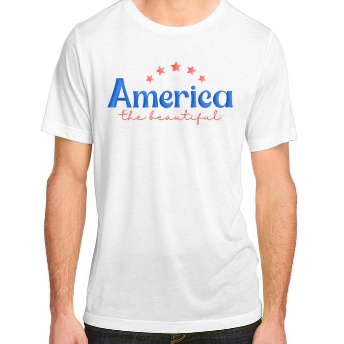 America The Beautiful 4th Of July Star Adult ChromaSoft Performance T-Shirt