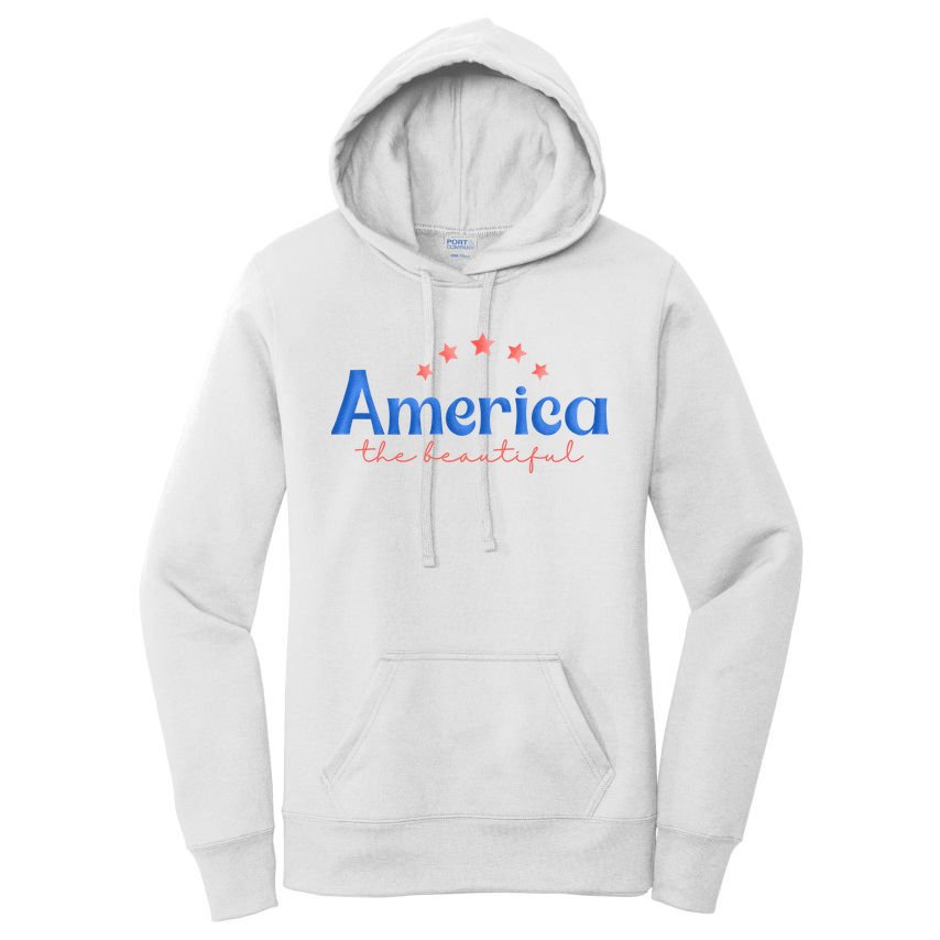 America The Beautiful 4th Of July Star Women's Pullover Hoodie