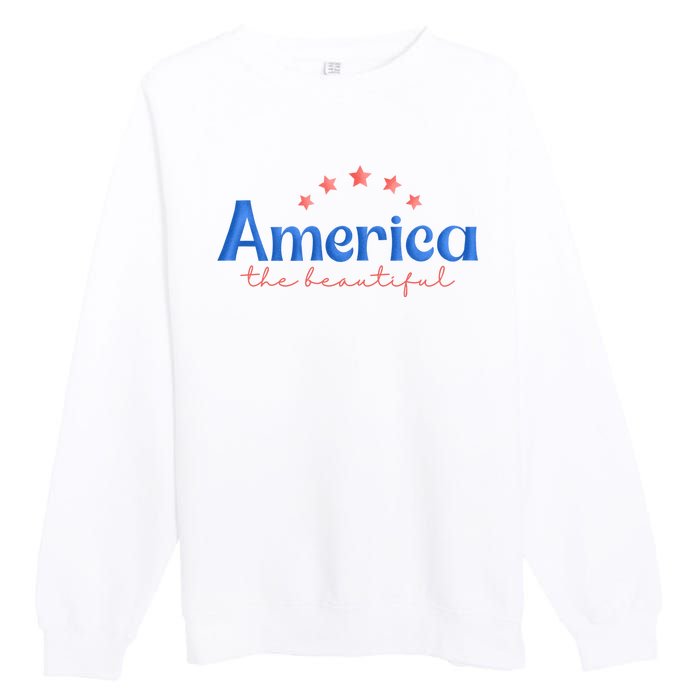 America The Beautiful 4th Of July Star Premium Crewneck Sweatshirt