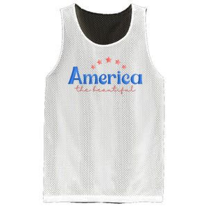 America The Beautiful 4th Of July Star Mesh Reversible Basketball Jersey Tank