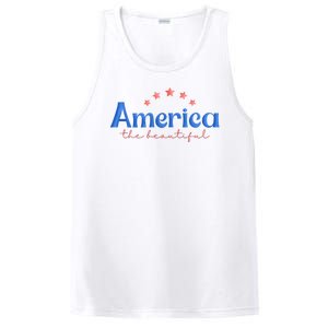 America The Beautiful 4th Of July Star PosiCharge Competitor Tank