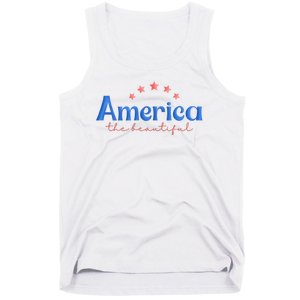 America The Beautiful 4th Of July Star Tank Top