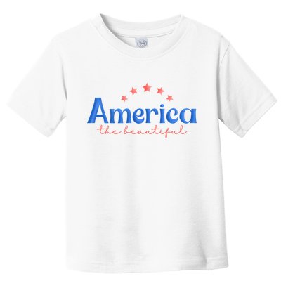 America The Beautiful 4th Of July Star Toddler T-Shirt