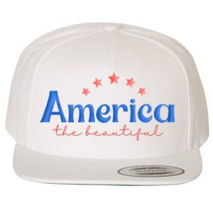 America The Beautiful 4th Of July Star Wool Snapback Cap