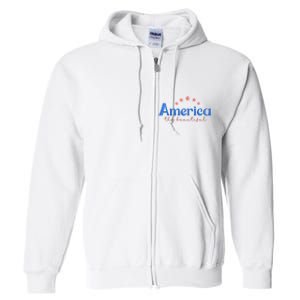 America The Beautiful 4th Of July Star Full Zip Hoodie