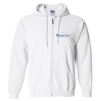 America The Beautiful 4th Of July Star Full Zip Hoodie