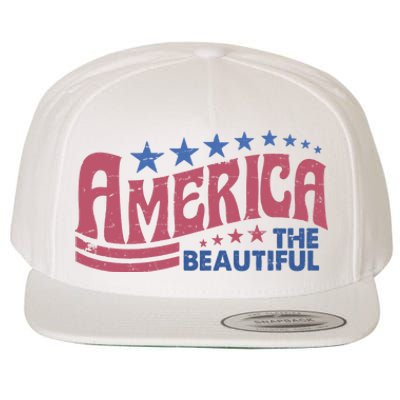 America The Beautiful Vintage Wool Snapback Cap