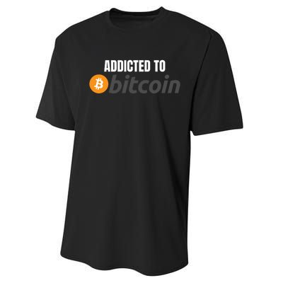 Addicted To Bitcoin, Bitcoin Accepted Here, Bitcoin To The Moon, HODL Bitcoin Cr Performance Sprint T-Shirt