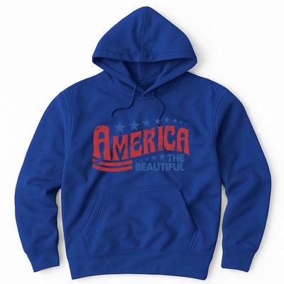 America The Beautiful 4th Of July Vintage Funny Gift Hoodie