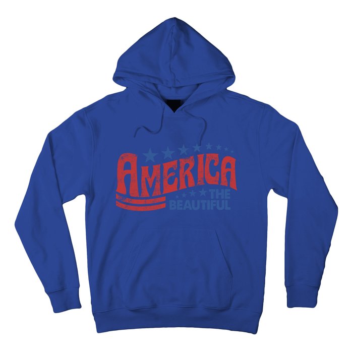 America The Beautiful 4th Of July Vintage Funny Gift Hoodie