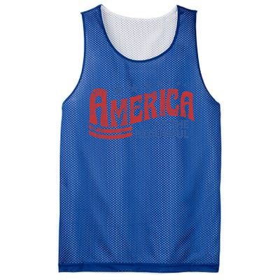 America The Beautiful 4th Of July Vintage Funny Gift Mesh Reversible Basketball Jersey Tank