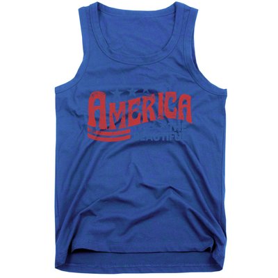 America The Beautiful 4th Of July Vintage Funny Gift Tank Top