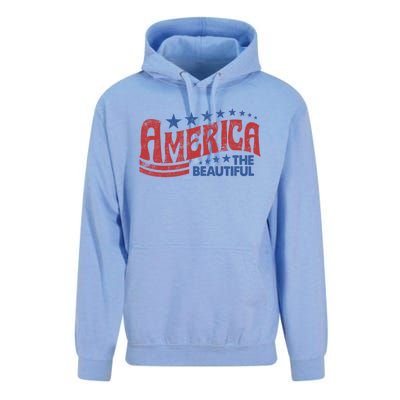 America The Beautiful 4th Of July Vintage Funny Gift Unisex Surf Hoodie