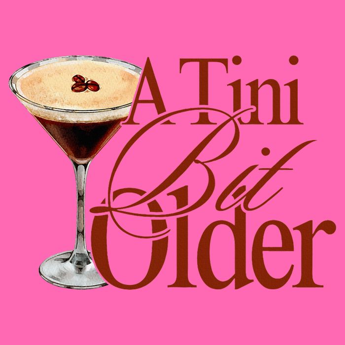 A Tini Bit Older Espresso Martini Birthday A Tiny Bit Older Stripe Pom Pom Beanie