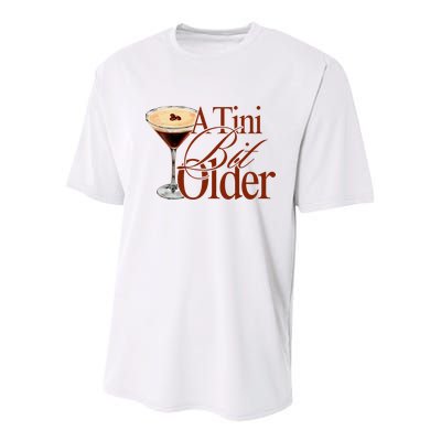 A Tini Bit Older Espresso Martini Birthday A Tiny Bit Older Youth Performance Sprint T-Shirt