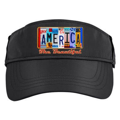 America The Beautiful Car License Plates Gift Adult Drive Performance Visor
