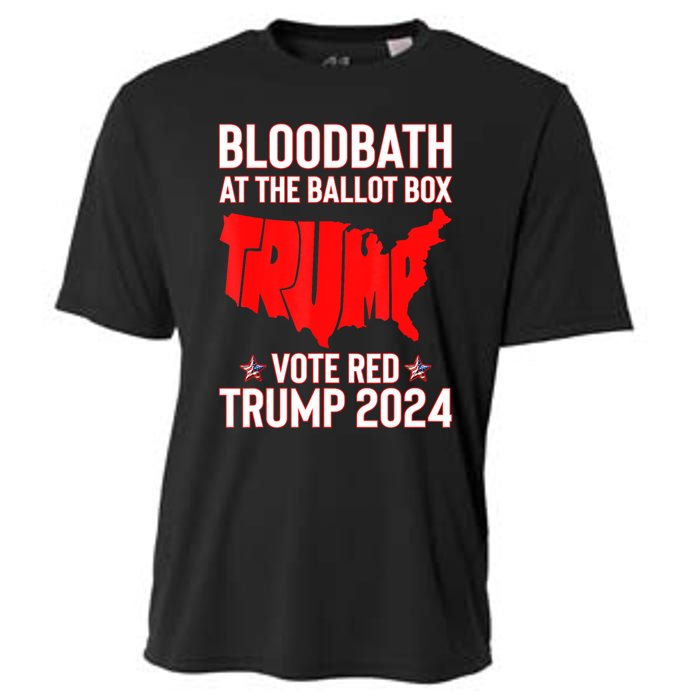 At The Ballot Box 2024 Vote Red Usa Map Maga Cooling Performance Crew T-Shirt