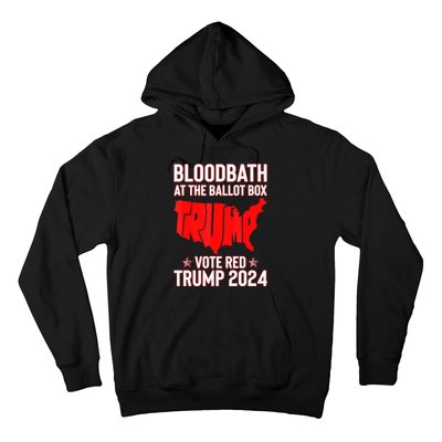 At The Ballot Box 2024 Vote Red Usa Map Maga Hoodie