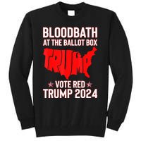 At The Ballot Box 2024 Vote Red Usa Map Maga Tall Sweatshirt