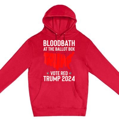 At The Ballot Box 2024 Vote Red Usa Map Maga Premium Pullover Hoodie