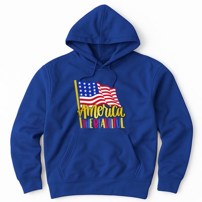 America The Beautiful With Usa Flag Gift Hoodie