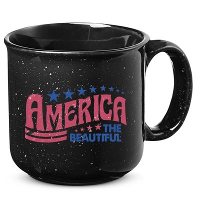 America The Beautiful Retro Vintage American 4th Of July 15oz Campfire Ceramic Mug