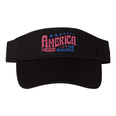 America The Beautiful Retro Vintage American 4th Of July Visor