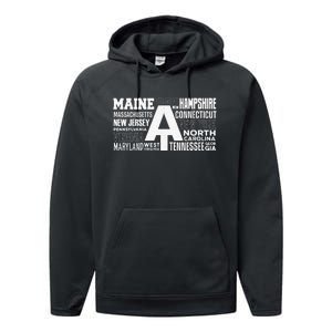 Appalachian Trail Bear Symbol Of Appalachian National Park Performance Fleece Hoodie