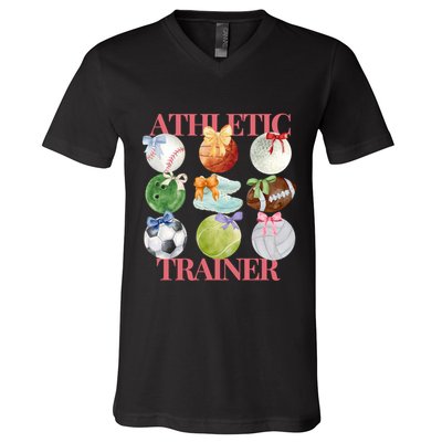 Athletic Trainer Bow Sports V-Neck T-Shirt