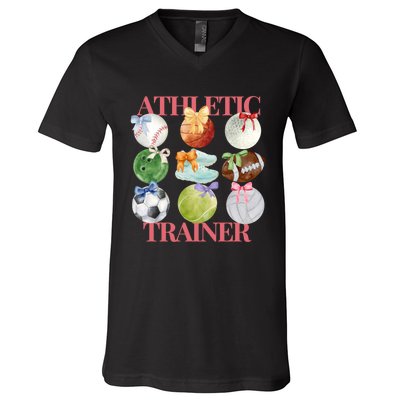 Athletic Trainer Bow Sports V-Neck T-Shirt