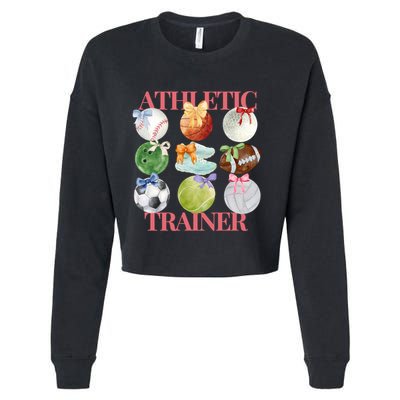 Athletic Trainer Bow Sports Cropped Pullover Crew