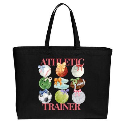 Athletic Trainer Bow Sports Cotton Canvas Jumbo Tote