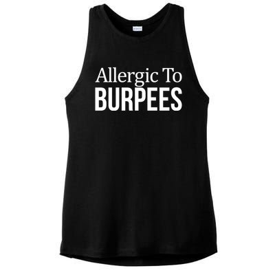 Allergic To Burpees Funny Gift Funny Gift Ladies PosiCharge Tri-Blend Wicking Tank