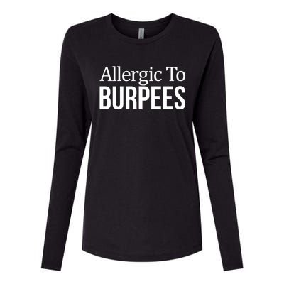 Allergic To Burpees Funny Gift Funny Gift Womens Cotton Relaxed Long Sleeve T-Shirt