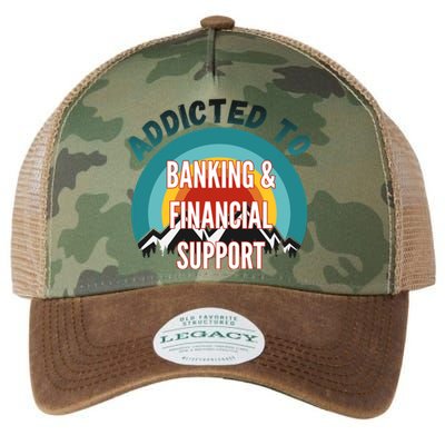 Addicted To Banking And Financial Support Services College Maj Meaningful Gift Legacy Tie Dye Trucker Hat