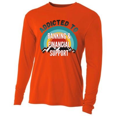 Addicted To Banking And Financial Support Services College Maj Meaningful Gift Cooling Performance Long Sleeve Crew