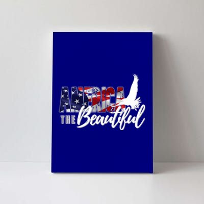 America The Beautiful Eagle Patriotic Flag Gift Canvas